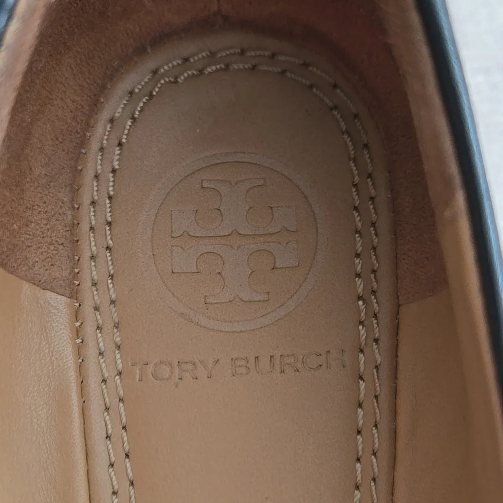 Tory Burch Everly Ballet Flats, Black Nappa Leather/Patent Leather, Size 5.5 - Picture 10 of 11